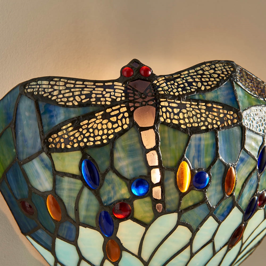 Endon 64102 - Applique da parete Tiffany DRAGONFLY 1xE14/40W/230V
