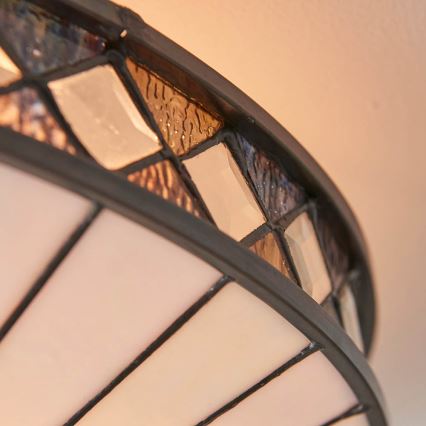 Endon 64145 - Plafoniera Tiffany FARGO 2xE27/60W/230V Ø 41,5 cm