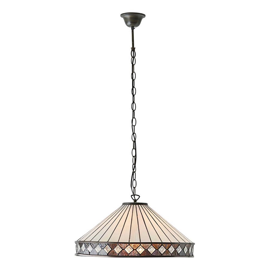 Endon 64147 - Lampadario a sospensione con catena FARGO 1xE27/60W/230V diametro 50 cm