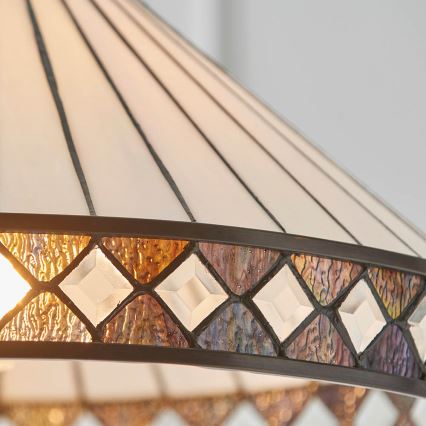 Endon 64147 - Lampadario a sospensione con catena FARGO 1xE27/60W/230V diametro 50 cm
