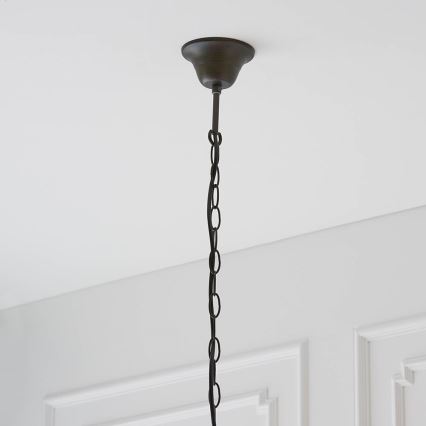 Endon 64147 - Lampadario a sospensione con catena FARGO 1xE27/60W/230V diametro 50 cm