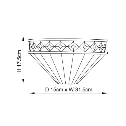 Endon 64149 - Applique Tiffany FARGO 1xE14/40W/230V