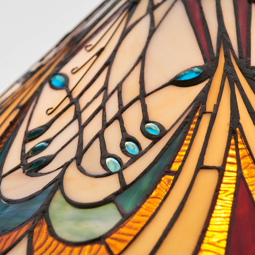 Endon 64162 - Lampadario a catena Tiffany HECTOR 1xE27/60W/230V Ø 40 cm