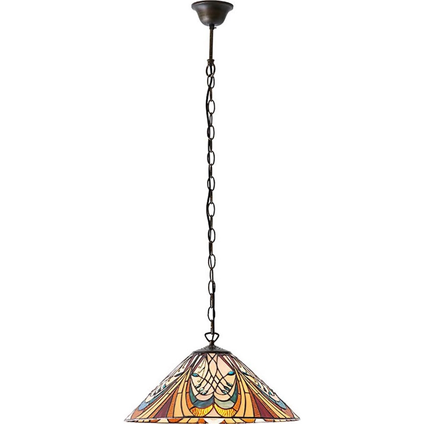 Endon 64162 - Lampadario a sospensione con catena HECTOR 1xE27/60W/230V diametro 40 cm