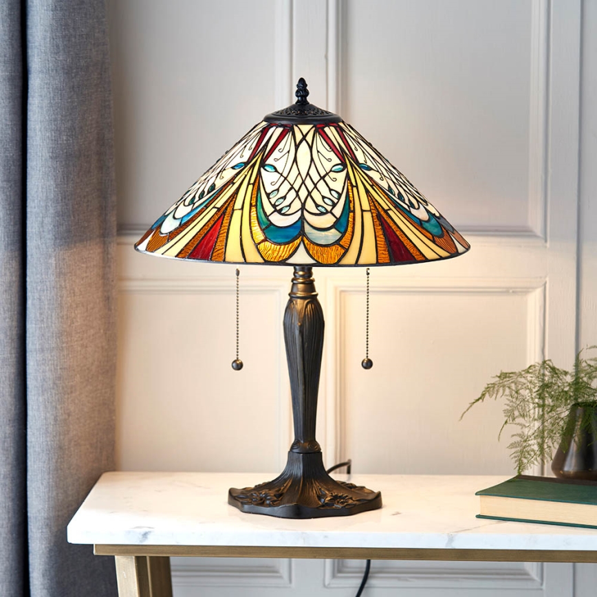 Endon 64163 - Lampada da tavolo HECTOR 2xE27/60W/230V diam. 40 cm
