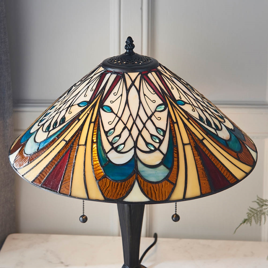 Endon 64163 - Lampada da tavolo HECTOR 2xE27/60W/230V diam. 40 cm