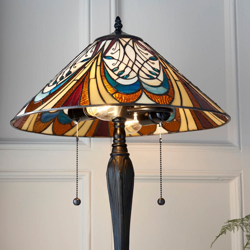 Endon 64163 - Lampada da tavolo Tiffany HECTOR 2xE27/60W/230V Ø 40 cm