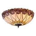 Endon 64173 - Plafoniera in stile Tiffany HUTCHINSON 2xE27/60W/230V Ø 50 cm