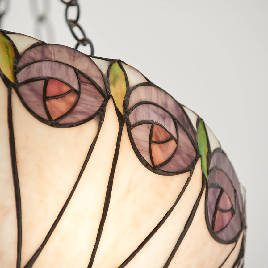 Endon 64175 - Lampadario a catena in stile Tiffany HUTCHINSON 3xE27/60W/230V Ø 40 cm