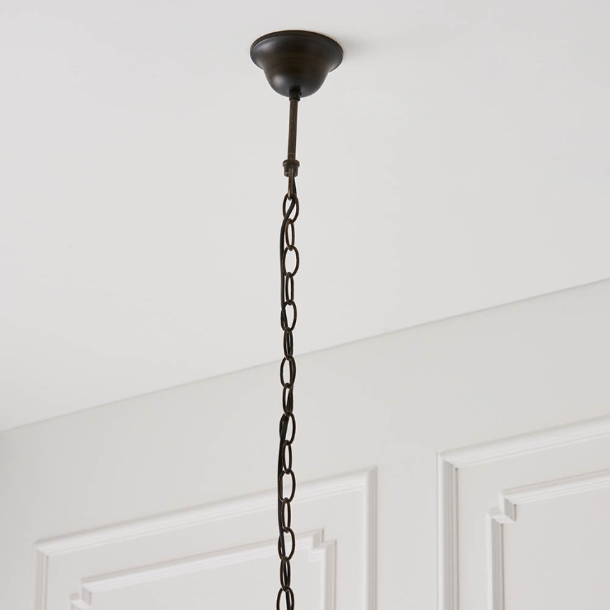 Endon 64176 - Lampadario a catena Tiffany HUTCHINSON 1xE27/60W/230V Ø 40 cm