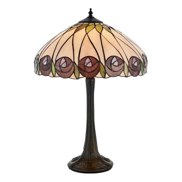 Endon 64177 - Lampada da tavolo Tiffany HUTCHINSON 1xE27/60W/230V Ø 40 cm