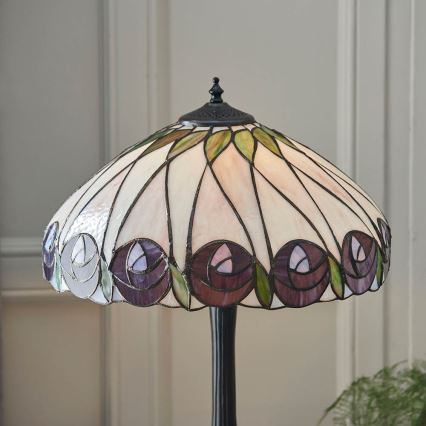 Endon 64177 - Lampada da tavolo Tiffany HUTCHINSON 1xE27/60W/230V Ø 40 cm