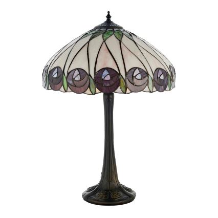 Endon 64177 - Lampada da tavolo Tiffany HUTCHINSON 1xE27/60W/230V Ø 40 cm