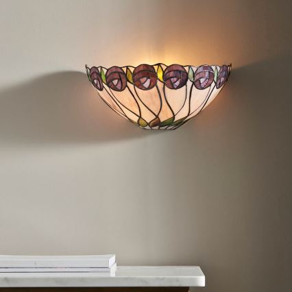 Endon 64178 - Applique da parete in stile Tiffany HUTCHINSON 1xE14/40W/230V
