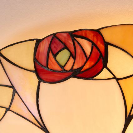 Endon 64182 - Plafoniera Tiffany INGRAM 2xE27/60W/230V Ø 45 cm