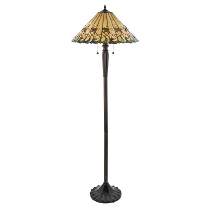Endon 64192 - Lampada da terra in stile Tiffany JAMELIA 2xE27/60W/230V Ø 50 cm