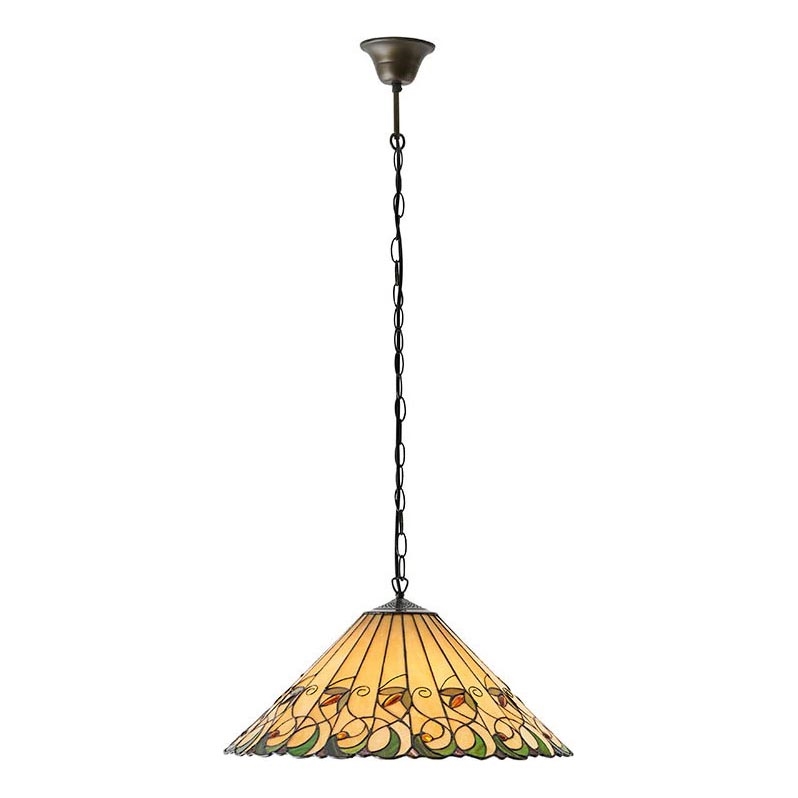 Endon 64194 - Lampadario a sospensione con catena JAMELIA 3xE27/60W/230V diametro 50 cm