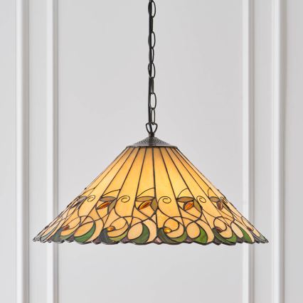 Endon 64194 - Lampadario a sospensione con catena JAMELIA 3xE27/60W/230V diametro 50 cm
