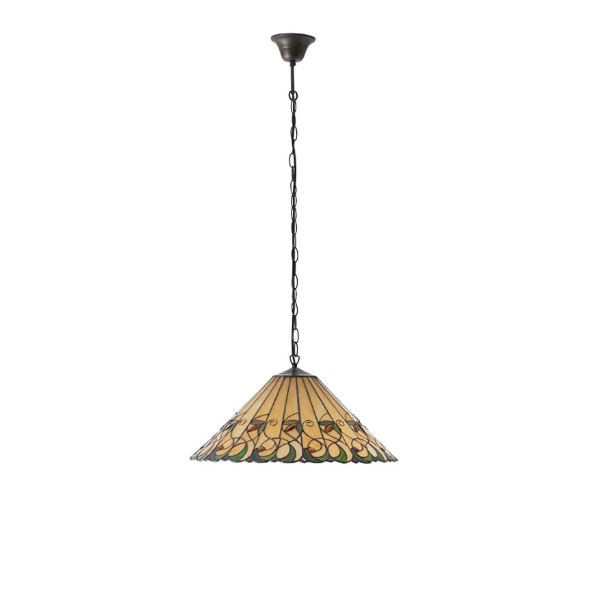 Endon 64194 - Lampadario a sospensione con catena JAMELIA 3xE27/60W/230V diametro 50 cm