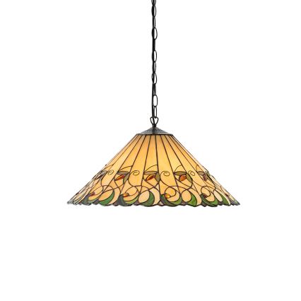 Endon 64194 - Lampadario a sospensione con catena JAMELIA 3xE27/60W/230V diametro 50 cm