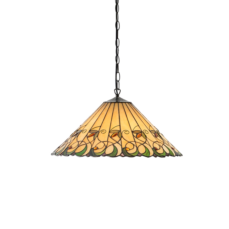 Endon 64194 - Lampadario a sospensione con catena JAMELIA 3xE27/60W/230V diametro 50 cm