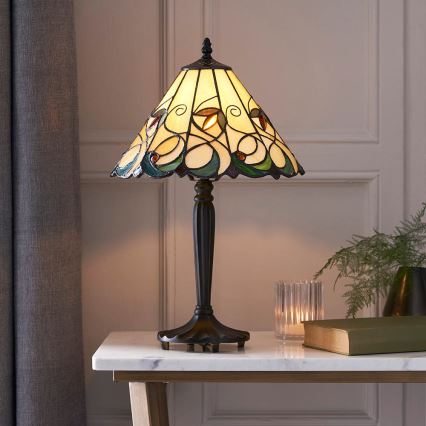 Endon 64195 - Lampada da tavolo JAMELIA 1xE27/60W/230V Ø 31 cm