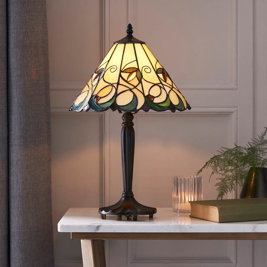 Endon 64195 - Lampada da tavolo JAMELIA 1xE27/60W/230V Ø 31 cm