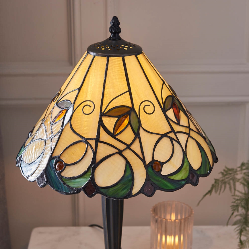Endon 64195 - Lampada da tavolo JAMELIA 1xE27/60W/230V Ø 31 cm