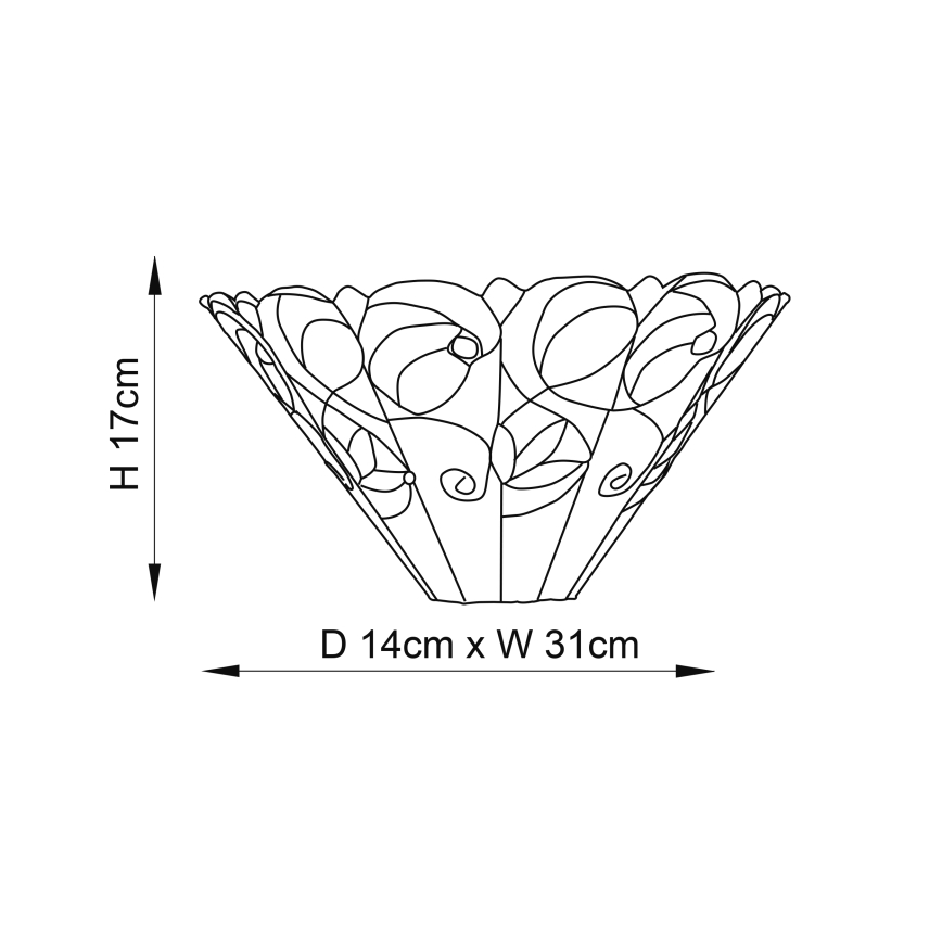 Endon 64198 - Applique JAMELIA 1xE14/40W/230V