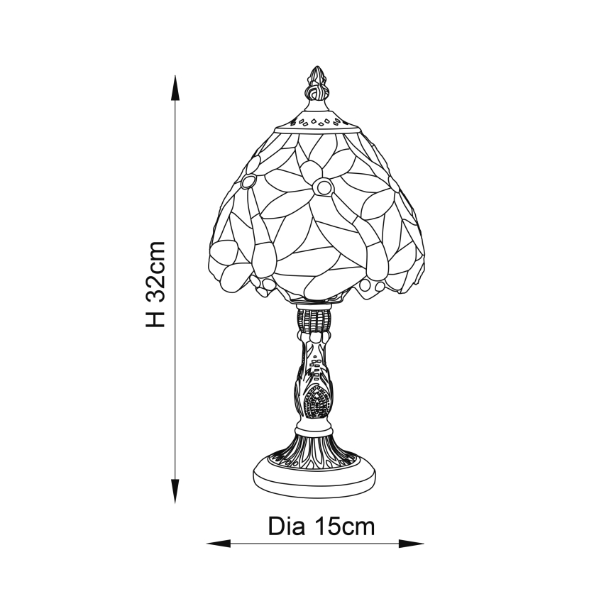 Endon 64246 - Lampada da tavolo LORETTE 1xE14/40W/230V diametro 15 cm