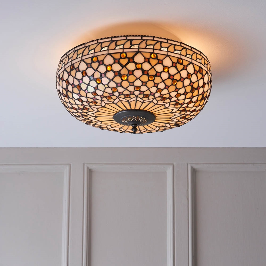 Endon 64276 - Plafoniera MILLE FEUX 2xE27/60W/230V diametro 45 cm