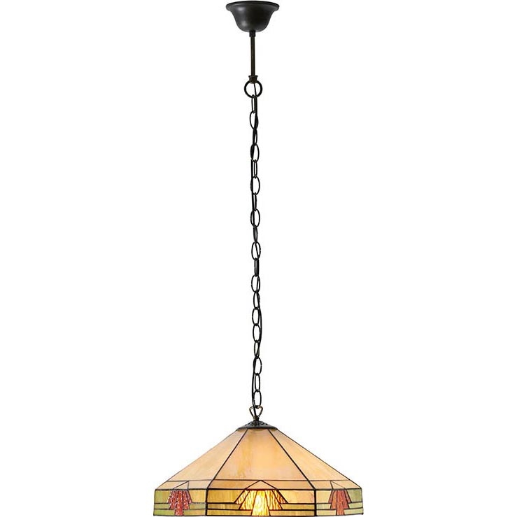 Endon 64285 - Lampadario a sospensione con catena NEVADA 1xE27/60W/230V diametro 35 cm