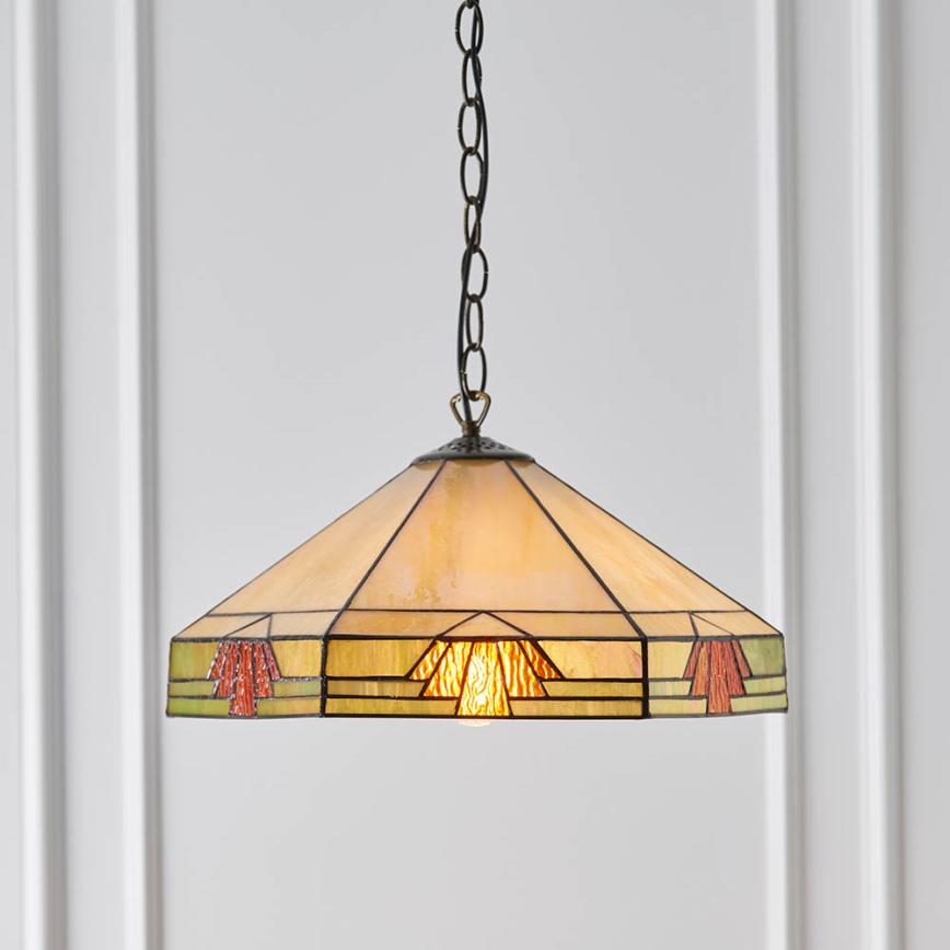Endon 64285 - Lampadario a sospensione con catena NEVADA 1xE27/60W/230V diametro 35 cm