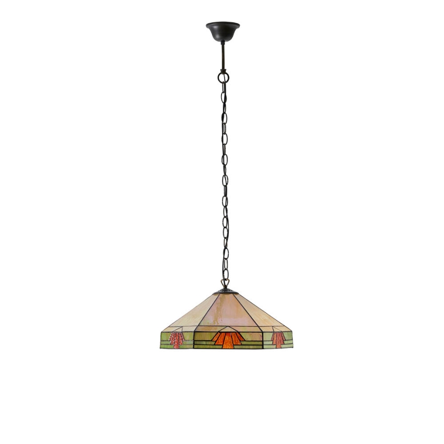 Endon 64285 - Lampadario a sospensione con catena NEVADA 1xE27/60W/230V diametro 35 cm