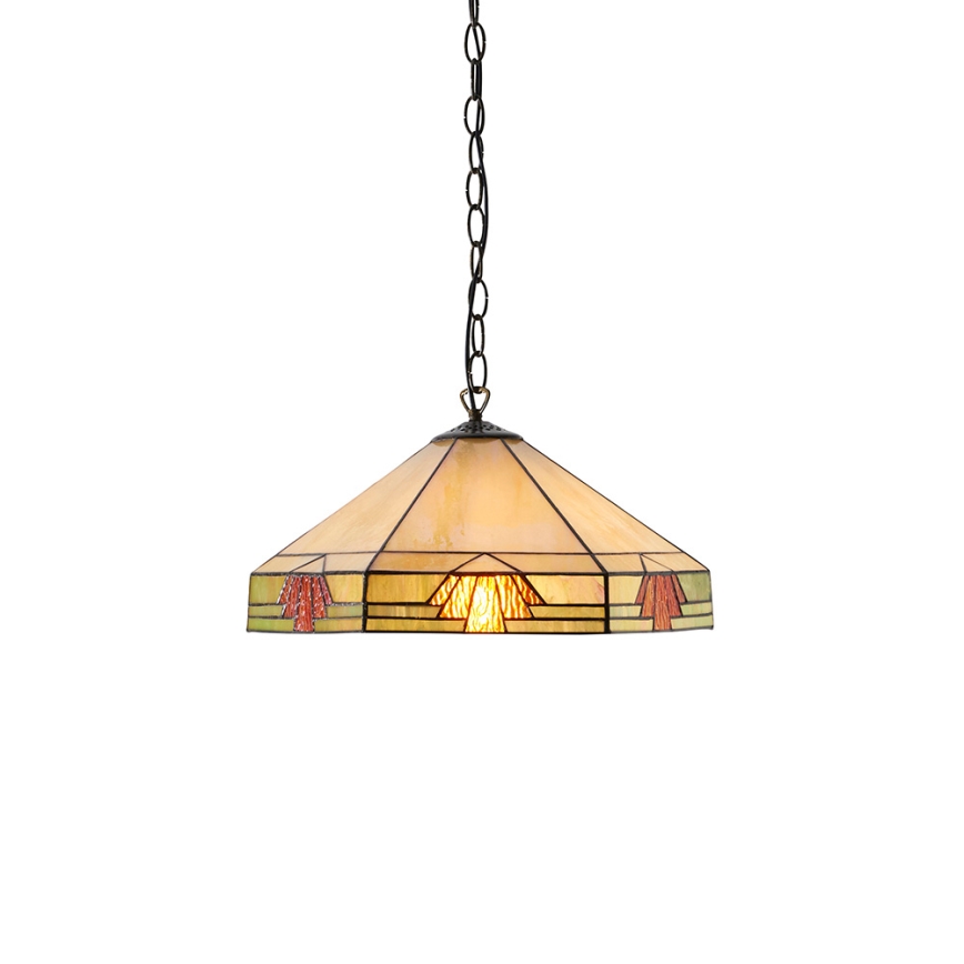 Endon 64285 - Lampadario a sospensione con catena NEVADA 1xE27/60W/230V diametro 35 cm