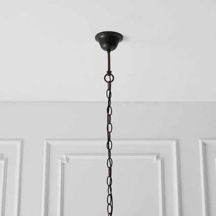 Endon 64285 - Lampadario a sospensione con catena NEVADA 1xE27/60W/230V diametro 35 cm