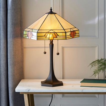 Endon 64286 - Lampada da tavolo NEVADA 2xE27/60W/230V diametro 40 cm