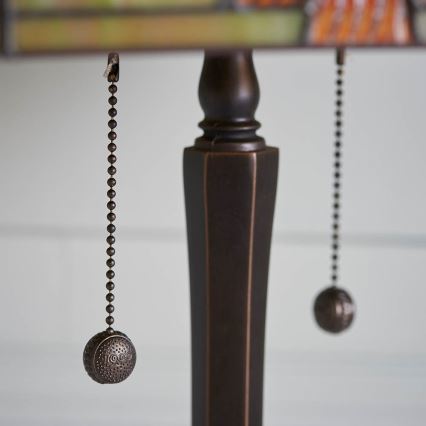 Endon 64286 - Lampada da tavolo Tiffany NEVADA 2xE27/60W/230V Ø 40 cm