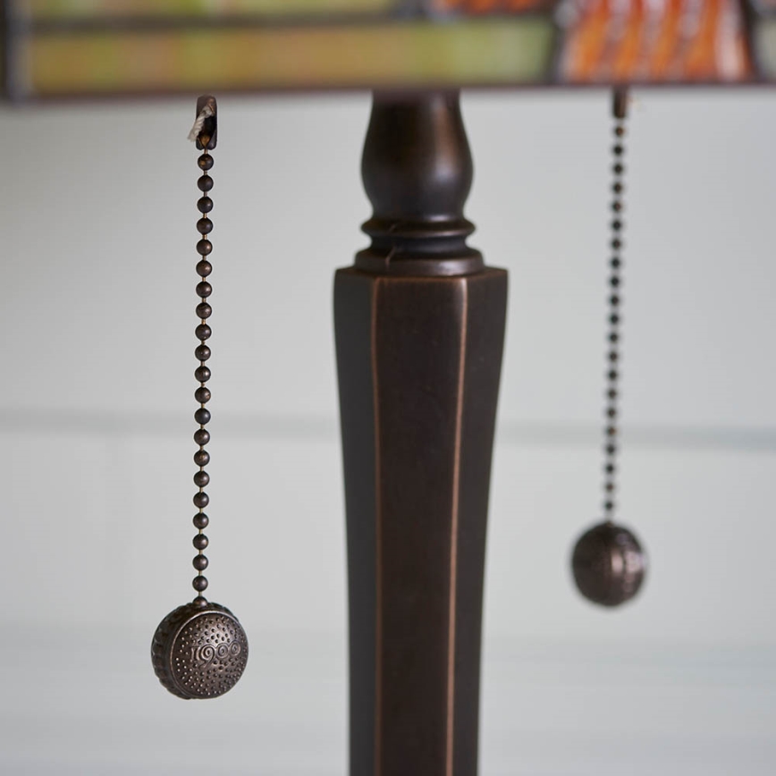 Endon 64286 - Lampada da tavolo Tiffany NEVADA 2xE27/60W/230V Ø 40 cm