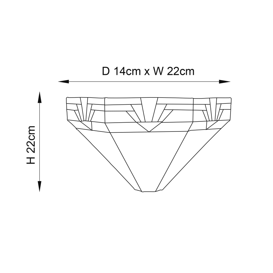 Endon 64288 - Applique da parete Tiffany NEVADA 1xE14/40W/230V