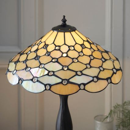Endon 64301 - Lampada da tavolo Tiffany PEARL 1xE27/60W/230V, diametro 37 cm