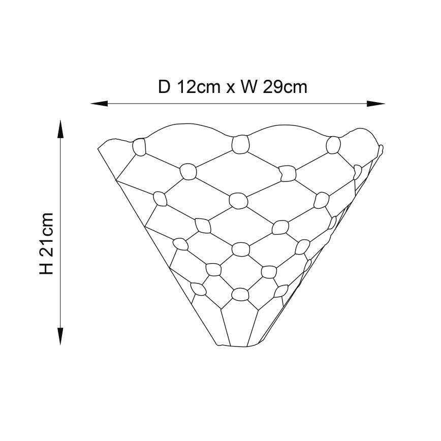 Endon 64302 - Applique da parete Tiffany PEARL 1xE14/40W/230V
