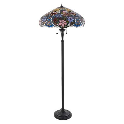 Endon 64323 - Lampada da terra Tiffany SULLIVAN 2xE27/60W/230V diam. 56 cm