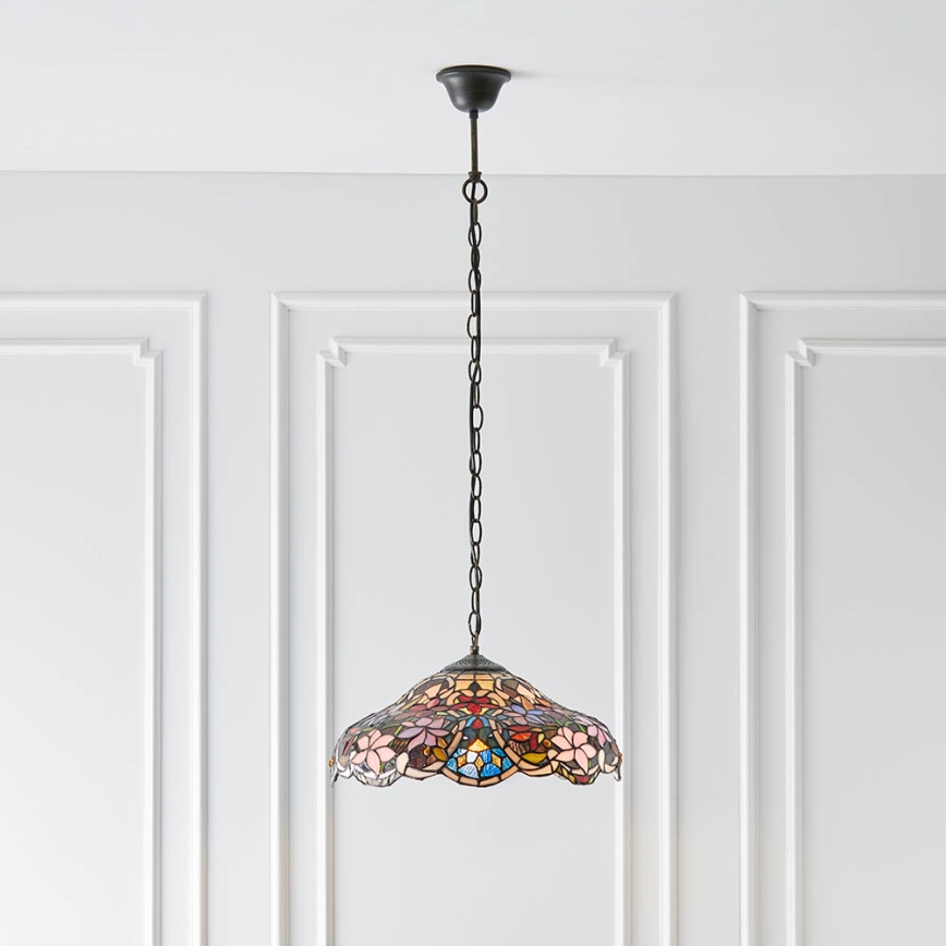 Endon 64325 - Lampadario a catena SULLIVAN 1xE27/60W/230V Ø 40 cm