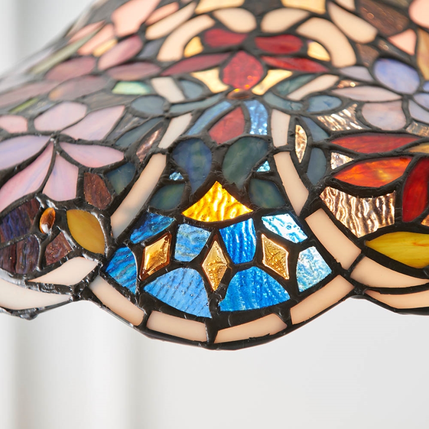 Endon 64325 - Lampadario a catena Tiffany SULLIVAN 1xE27/60W/230V Ø 40 cm