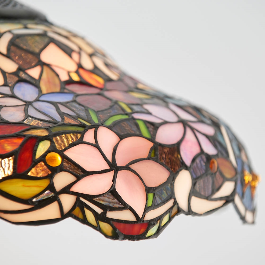 Endon 64325 - Lampadario a catena Tiffany SULLIVAN 1xE27/60W/230V Ø 40 cm