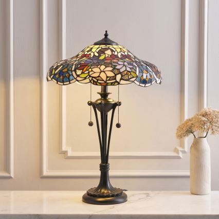 Endon 64326 - Lampada da tavolo SULLIVAN 2xE27/60W/230V diametro 40 cm