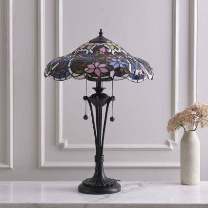 Endon 64326 - Lampada da tavolo SULLIVAN 2xE27/60W/230V diametro 40 cm
