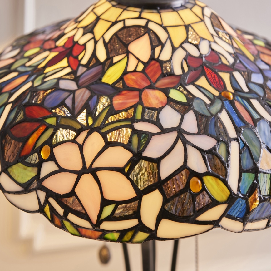 Endon 64326 - Lampada da tavolo Tiffany SULLIVAN 2xE27/60W/230V Ø 40 cm