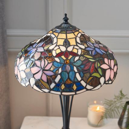 Endon 64327 - Lampada da tavolo Tiffany SULLIVAN 2xE14/40W/230V Ø 30 cm